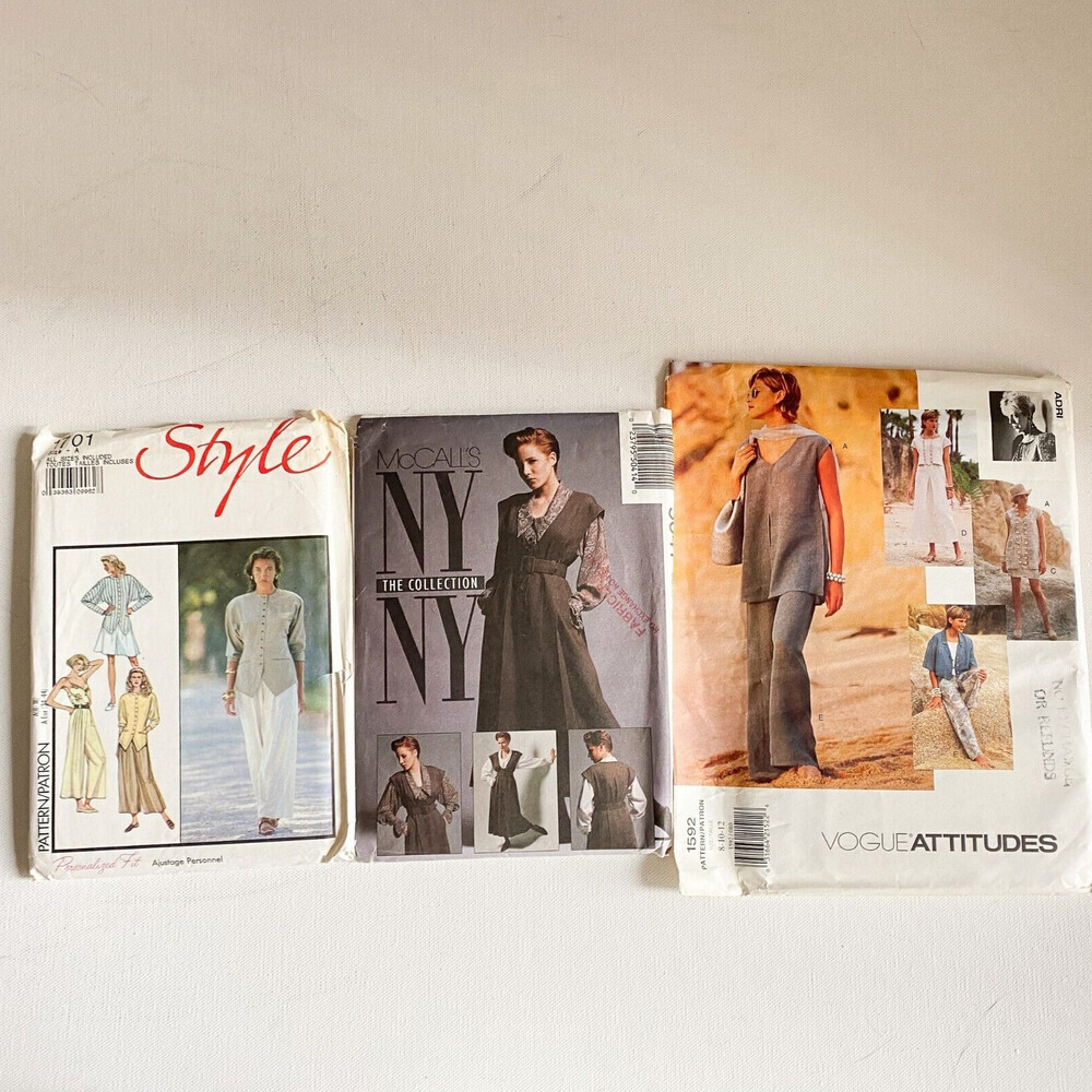 Vintage 90s Casual Preppy Sewing Patterns Vogue McCalls Style UNCUT